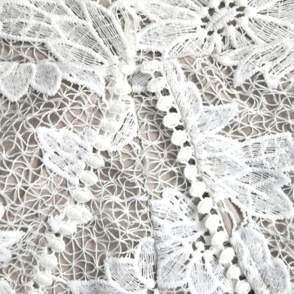 Dotti Women’s Lace Dress White Crochet Button Back Fairycore Y2K Cottage 14 NWT - Picture 5 of 8